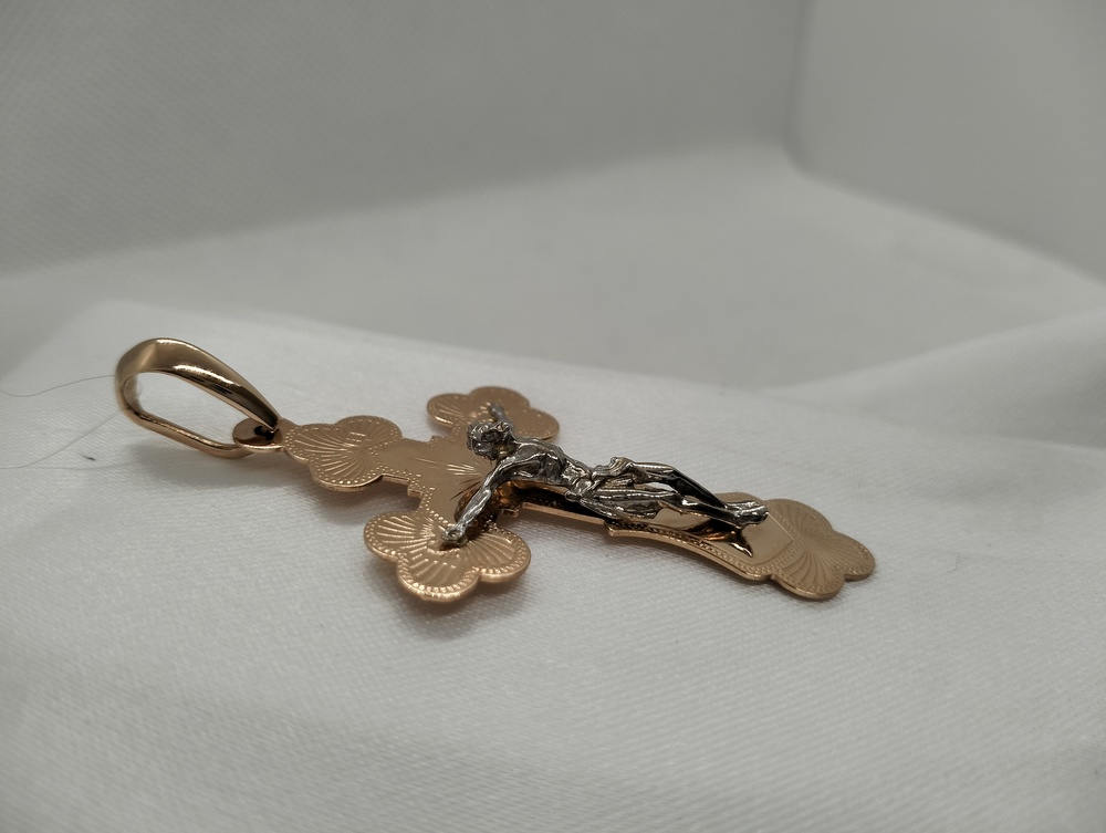 810-00029-10-00-00-03 ПОДВЕСКА КРЕСТ без камня (Au 585)