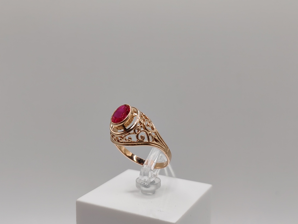 КОЛКМ583 КОЛЬЦО С КАМНЕМ (Au 583)