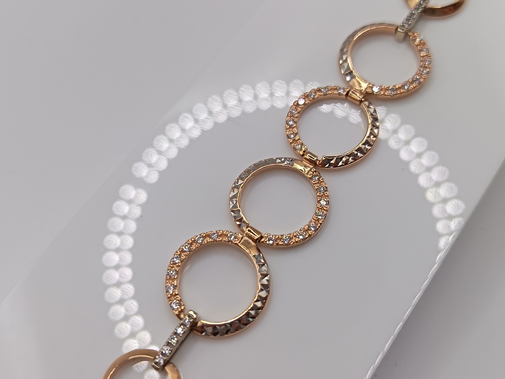 Б585 БРАСЛЕТ С КАМНЯМИ (Au 585)