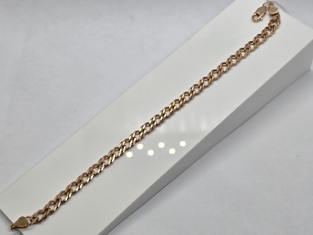 БРАСЛЕТ ПОЛНОВЕСНЫЙ Ромб двойной Au 585