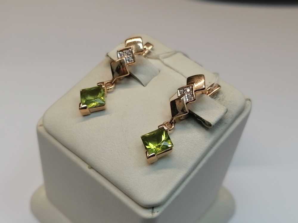 СЕРЬГИ С КАМНЯМИ (Au 585)