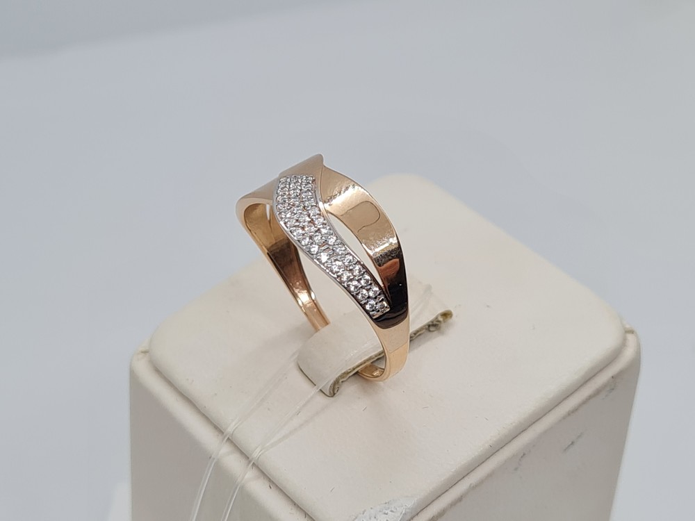 КОЛЬЦО С КАМНЯМИ (Au 585)