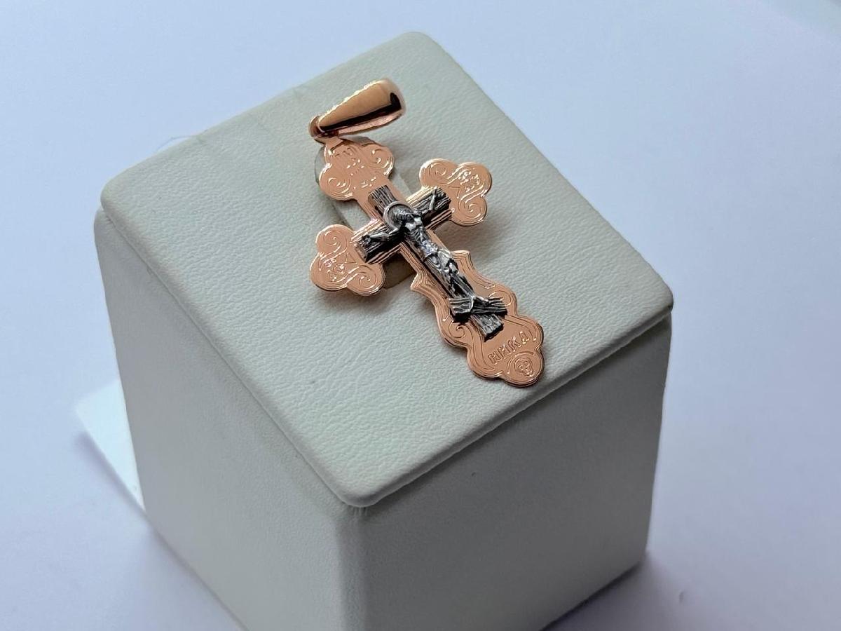 ПОДВЕСКА КРЕСТ без камня (Au 585)