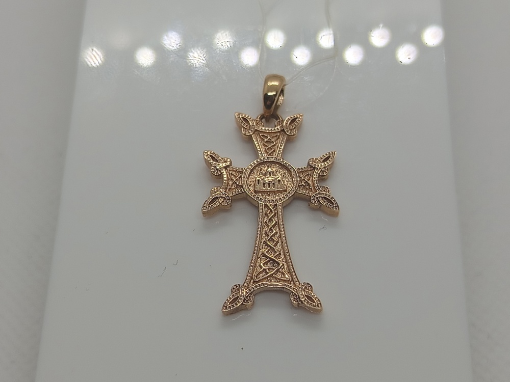 1983Л ПОДВЕСКА КРЕСТ без камня (Au 585)