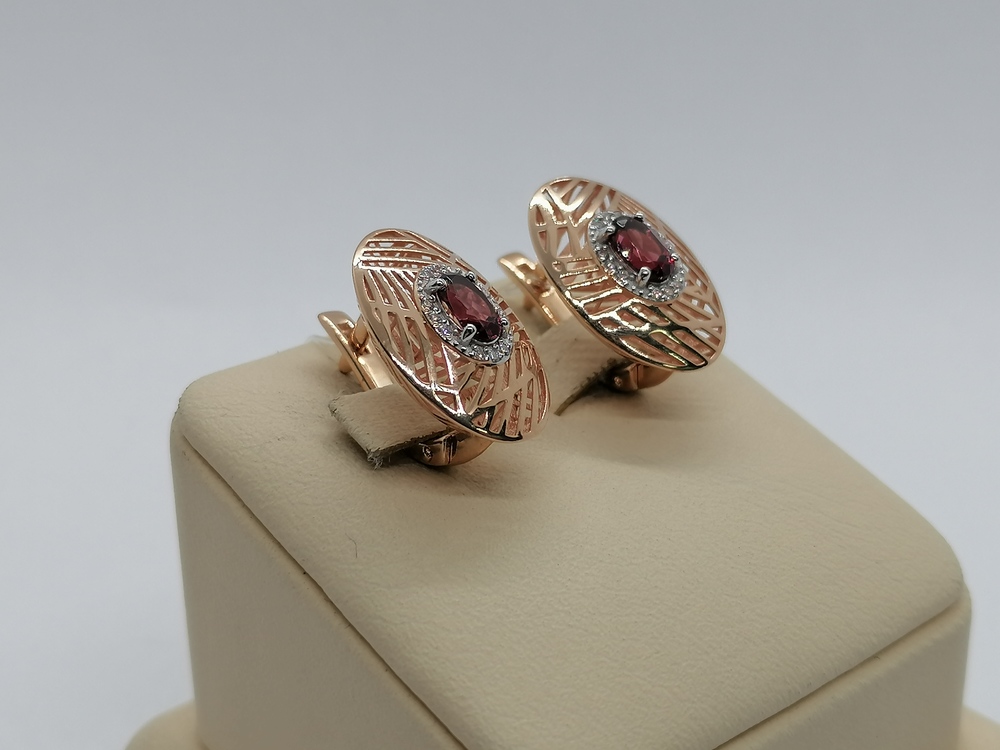 02-52-0365-17 СЕРЬГИ С КАМНЯМИ (Au 585)