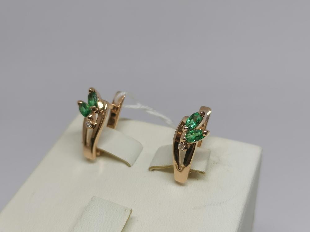 СЕРЬГИ С КАМНЯМИ (Au 585)