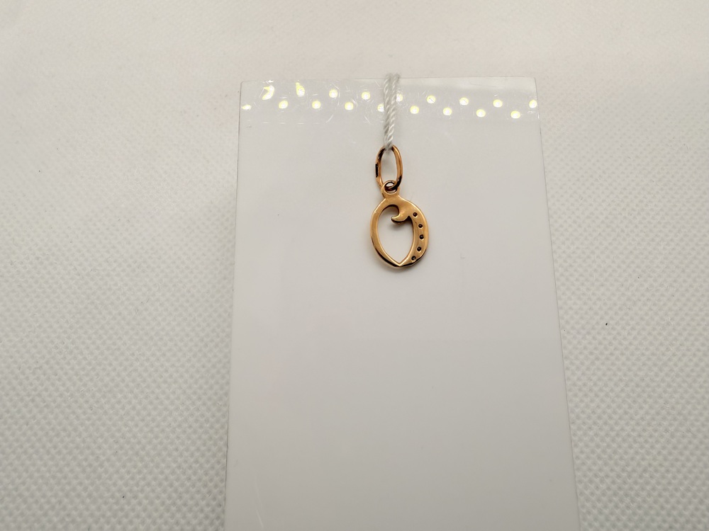 ПОДВЕСКА БУКВА О Au 585