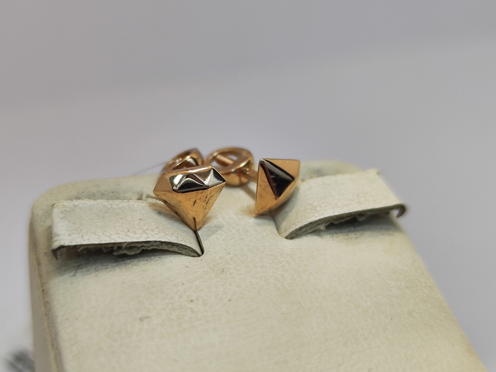 СЕРЬГИ ПУСЕТЫ без камня (Au 585)