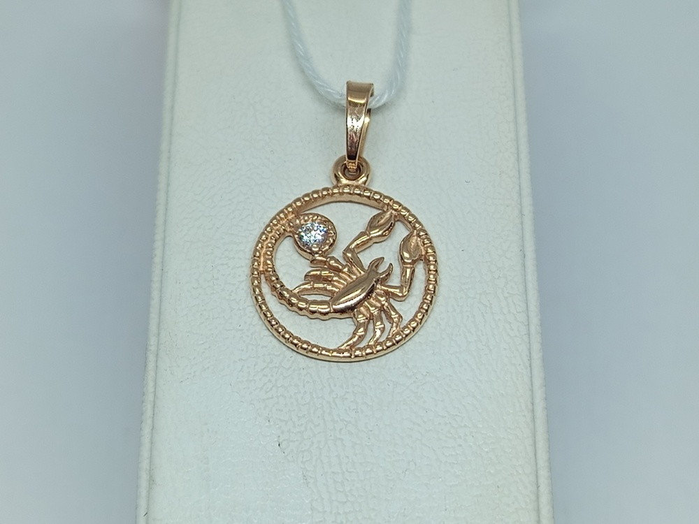 ПОДВЕСКА ЗНАК ЗОДИАКА СКОРПИОН Au 585