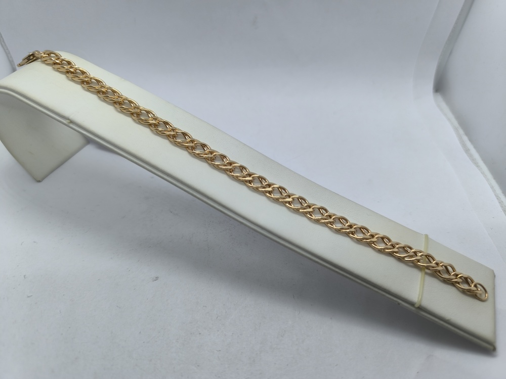 БРАСЛЕТ ПУСТОТЕЛЫЙ Ромб двойной (Au 585)