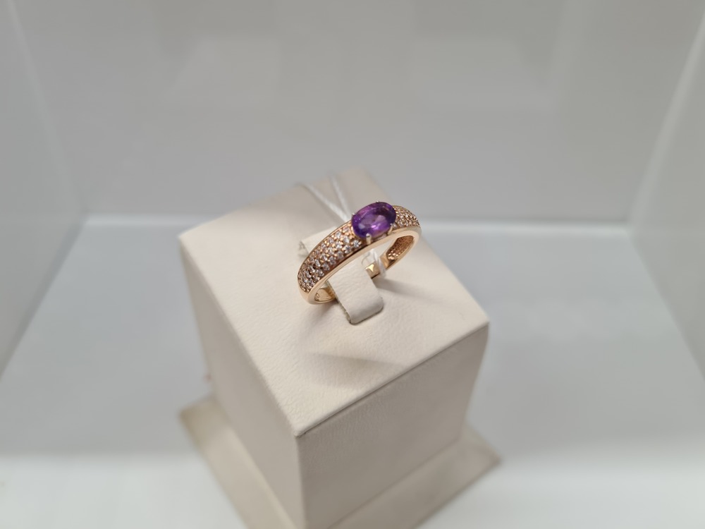 КОЛЬЦО С КАМНЯМИ (Au 585)