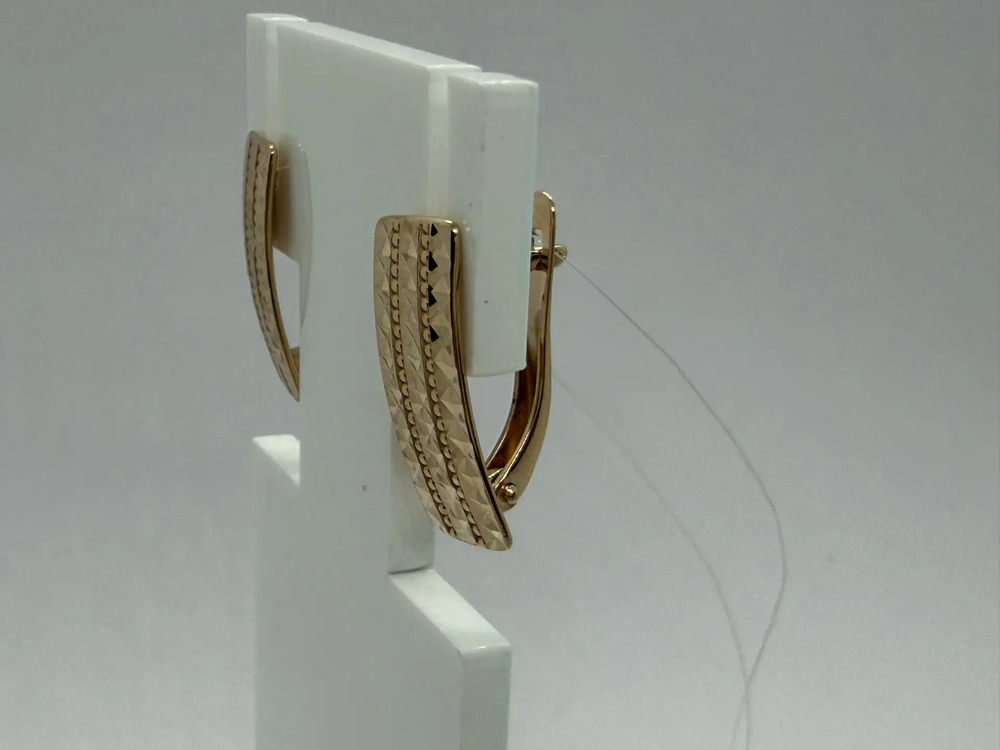 СЕРЬГИ БЕЗ КАМНЯ (Au 585)