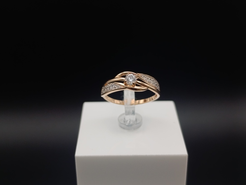 КОЛКМИ585 КОЛЬЦО С КАМНЯМИ (Au 585)