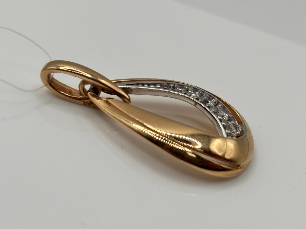 01-318003 ПОДВЕСКА С КАМНЯМИ (Au 585)