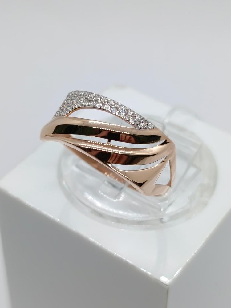 КОЛЬЦО С КАМНЯМИ (Au 585)