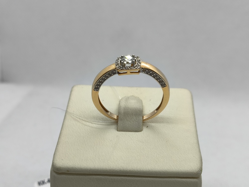 КОЛЬЦО С КАМНЯМИ (Au 585)