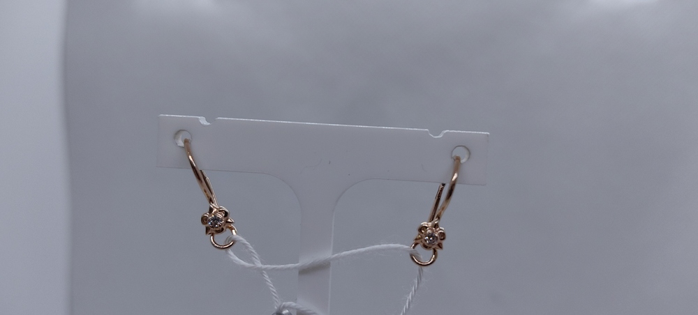 СЕРЬГИ С КАМНЕМ (Au 585)