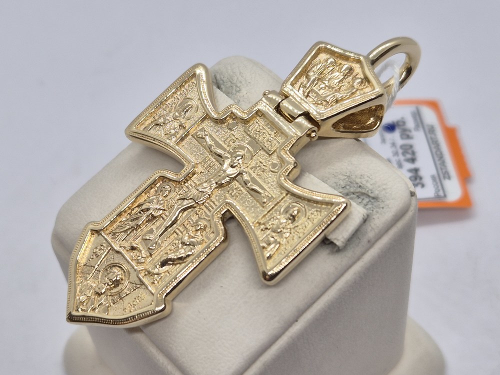 ПОДВЕСКА КРЕСТ БЕЗ КАМНЯ (Au 585)