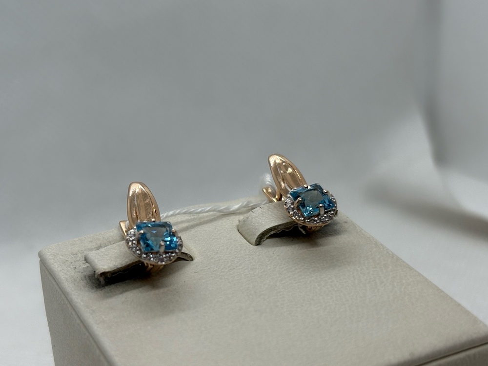 СЕРЬГИ С КАМНЯМИ (Au 585)