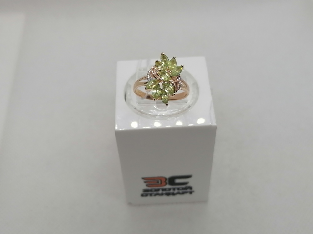 КОЛЬЦО С КАМНЯМИ (Au 585)