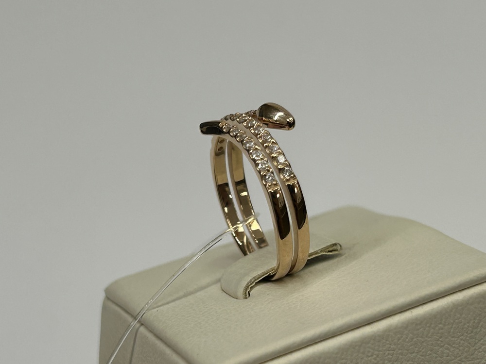 КОЛЬЦО С КАМНЯМИ (Au 585)