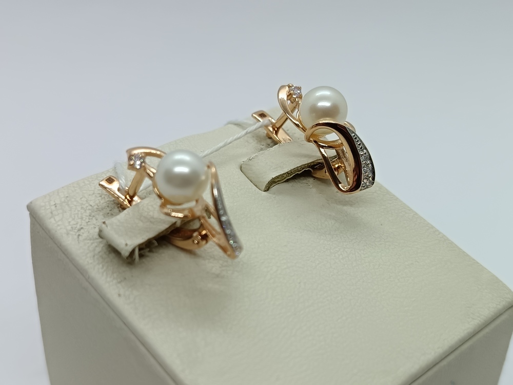 СКМИ585 СЕРЬГИ С КАМНЯМИ (Au 585)