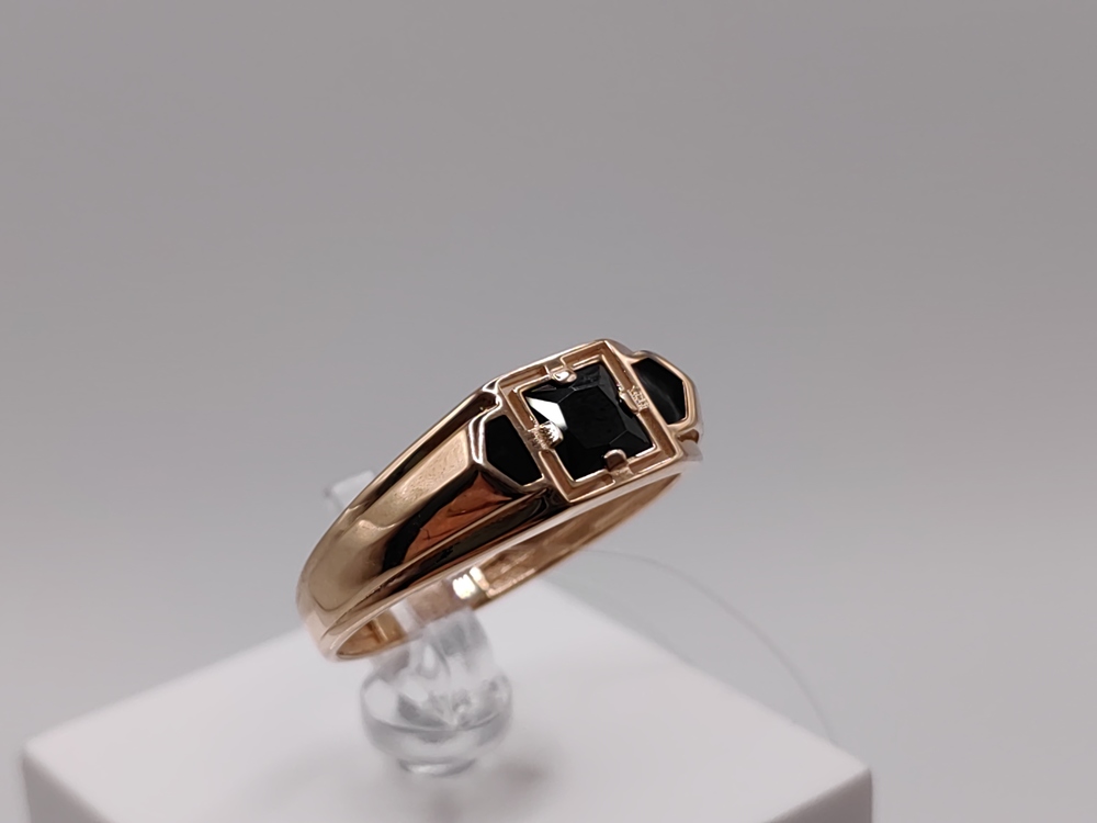 КОЛЬЦО ПЕЧАТКА с камнями (Au 585)