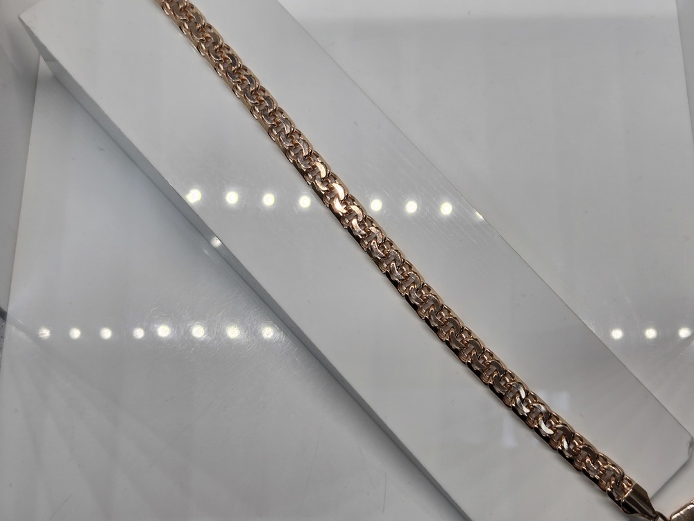 БЛБ585 БРАСЛЕТ ПОЛНОВЕСНЫЙ Бисмарк (Au 585)