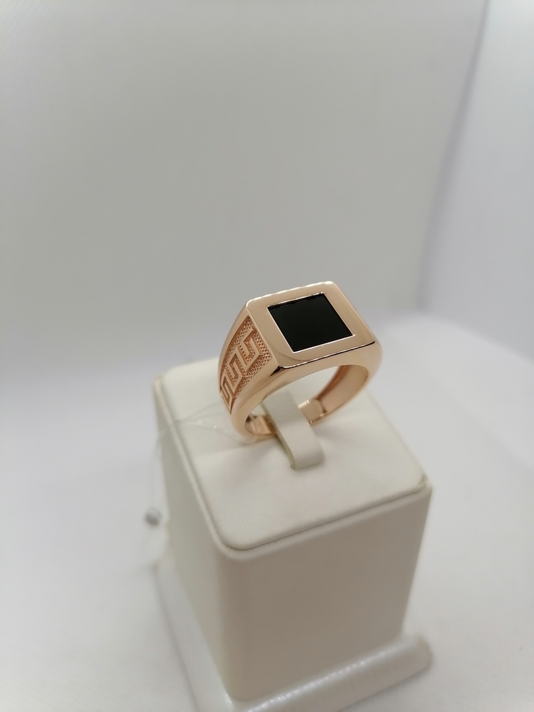 КОЛЬЦО ПЕЧАТКА Агат (Au 585)