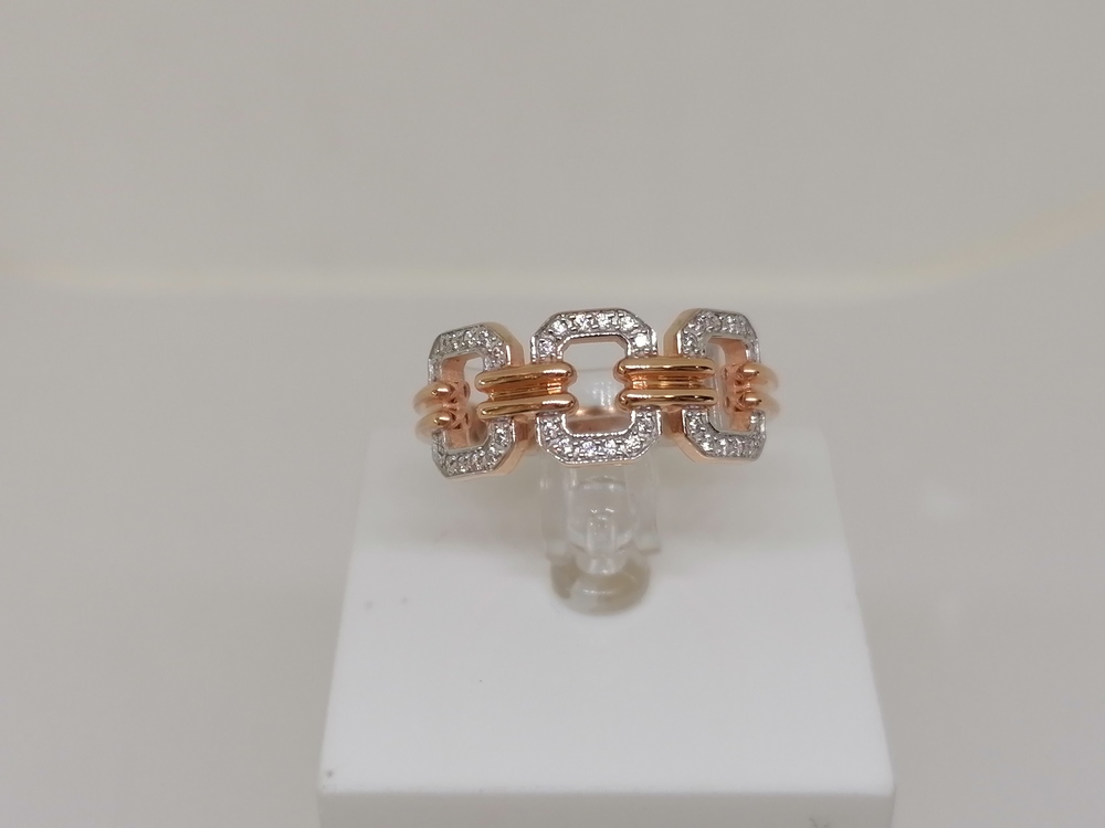 КОЛЬЦО С КАМНЯМИ (Au 585)