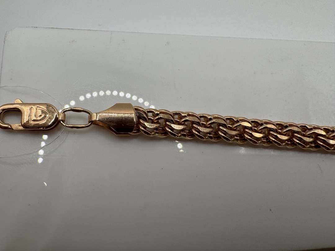 БРАСЛЕТ ПУСТОТЕЛЫЙ Бисмарк (Au 585)