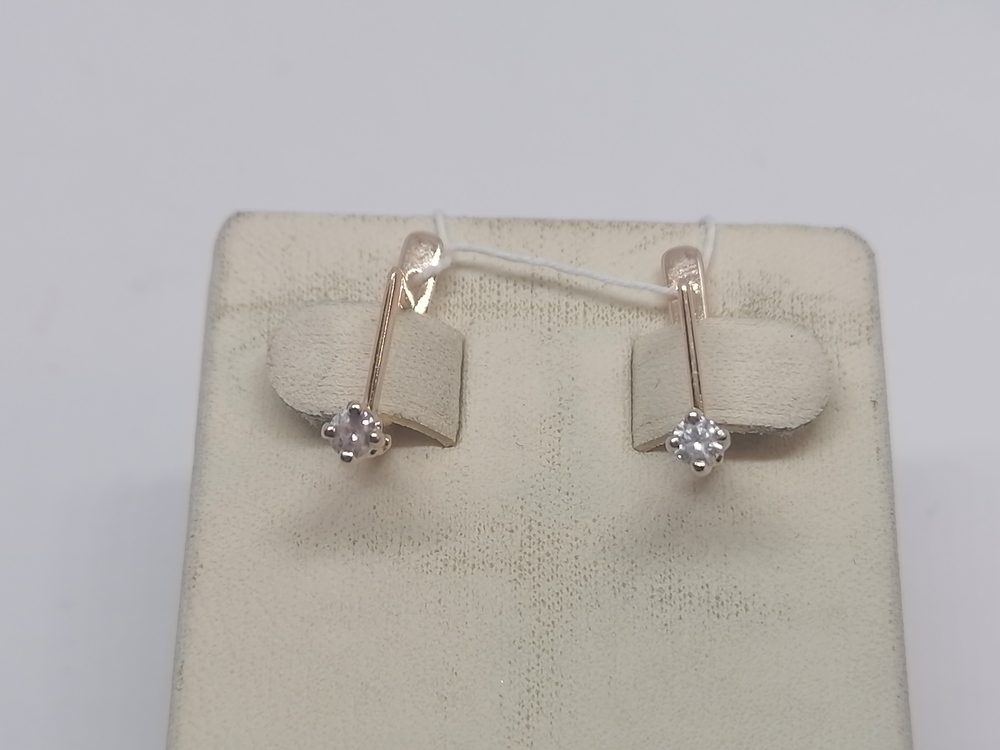 СЕРЬГИ С КАМНЕМ (Au 585)