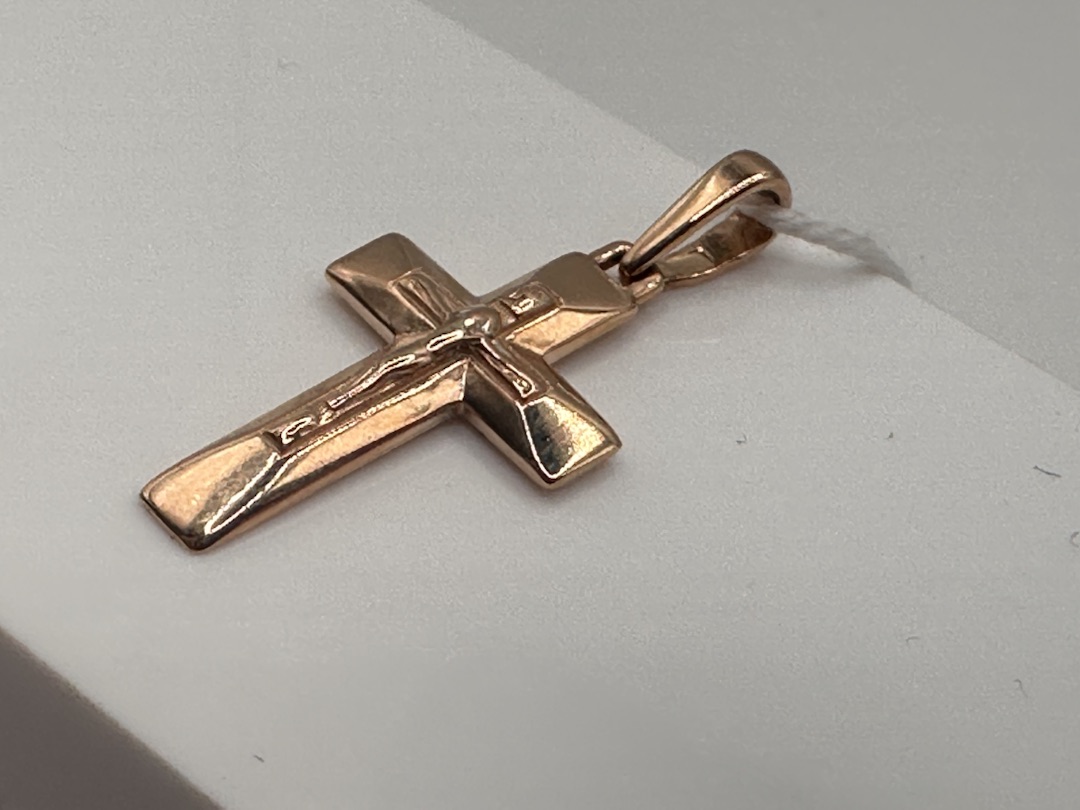 ПОДКБК585 ПОДВЕСКА КРЕСТ БЕЗ КАМНЯ (Au 585)