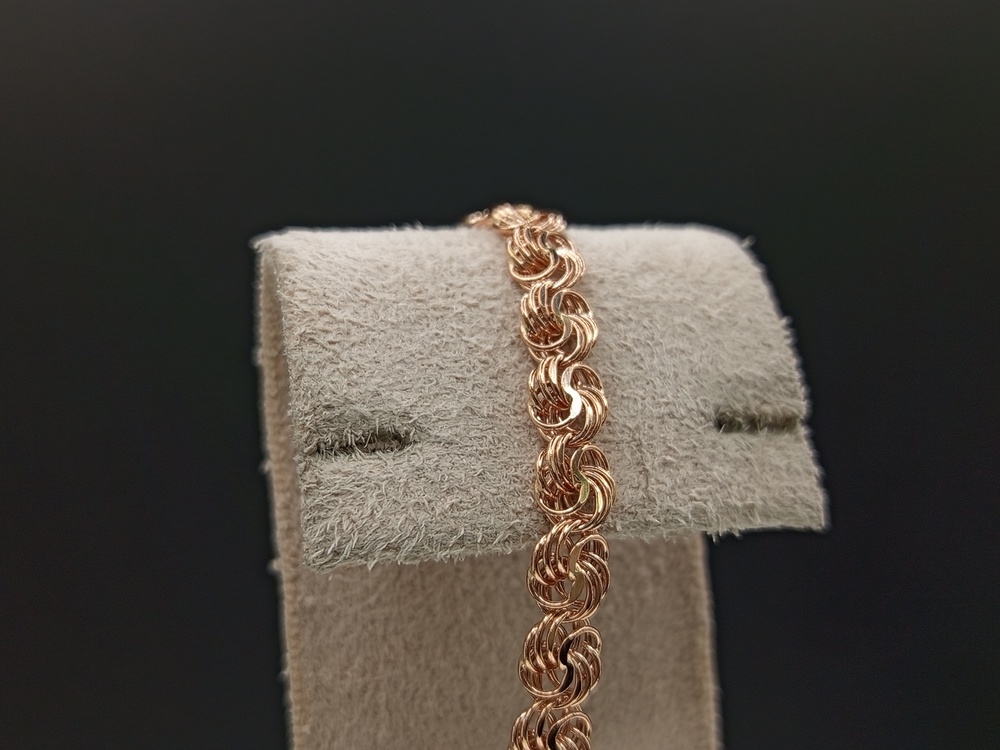 Роза Б050 БРАСЛЕТ ПУСТОТЕЛЫЙ Роза (Au 585)