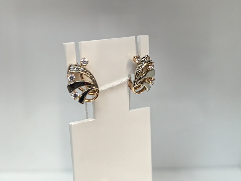 СКМИ585 СЕРЬГИ С КАМНЯМИ (Au 585)