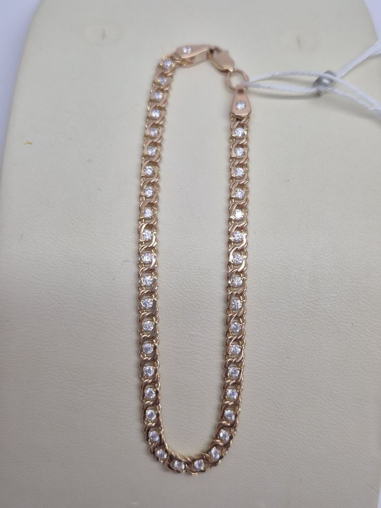 Б585 БРАСЛЕТ С КАМНЯМИ (Au 585)