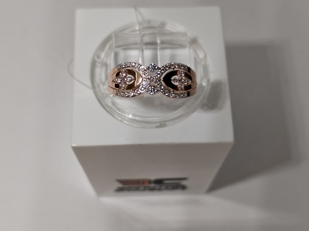 КОЛЬЦО С КАМНЯМИ (Au 585)