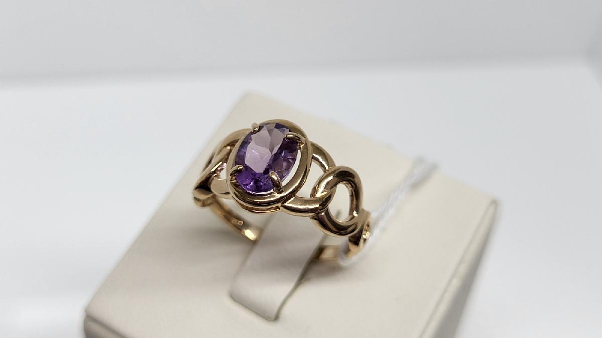 КОЛКМ585 КОЛЬЦО С КАМНЕМ (Au 585)