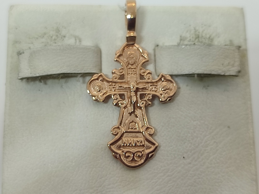 ПОДВЕСКА КРЕСТ БЕЗ КАМНЯ (Au 585)