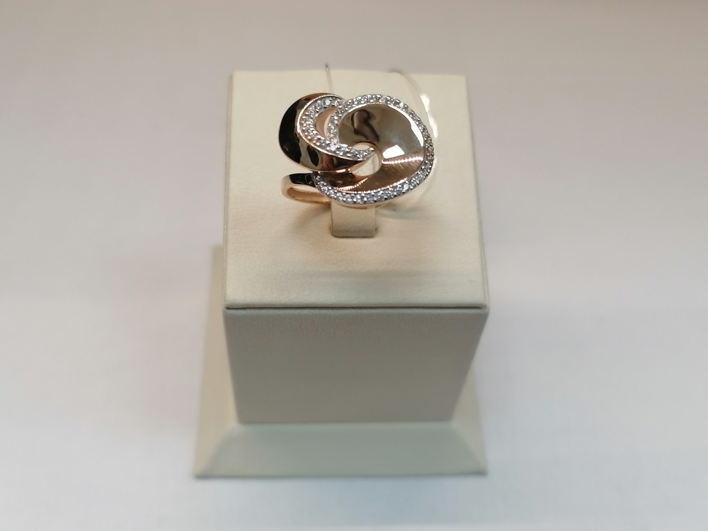 КОЛЬЦО С КАМНЯМИ (Au 585)