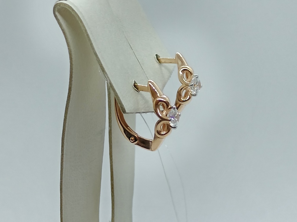 СЕРЬГИ С КАМНЕМ (Au 585)