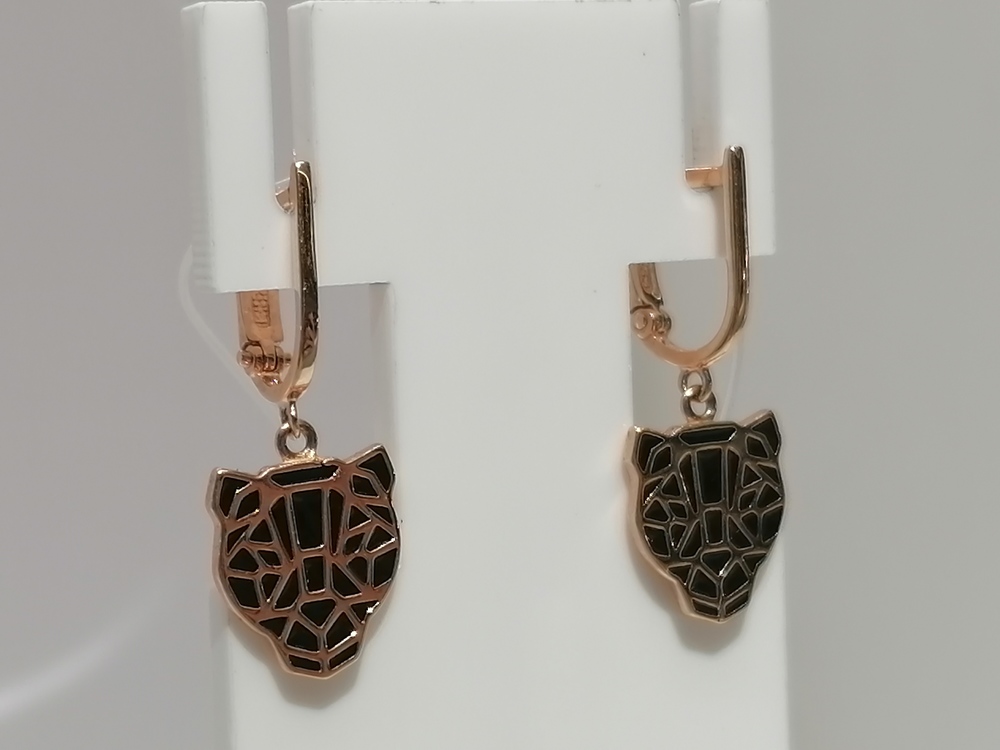 СЕРЬГИ ЭМАЛЬ (Au 585)