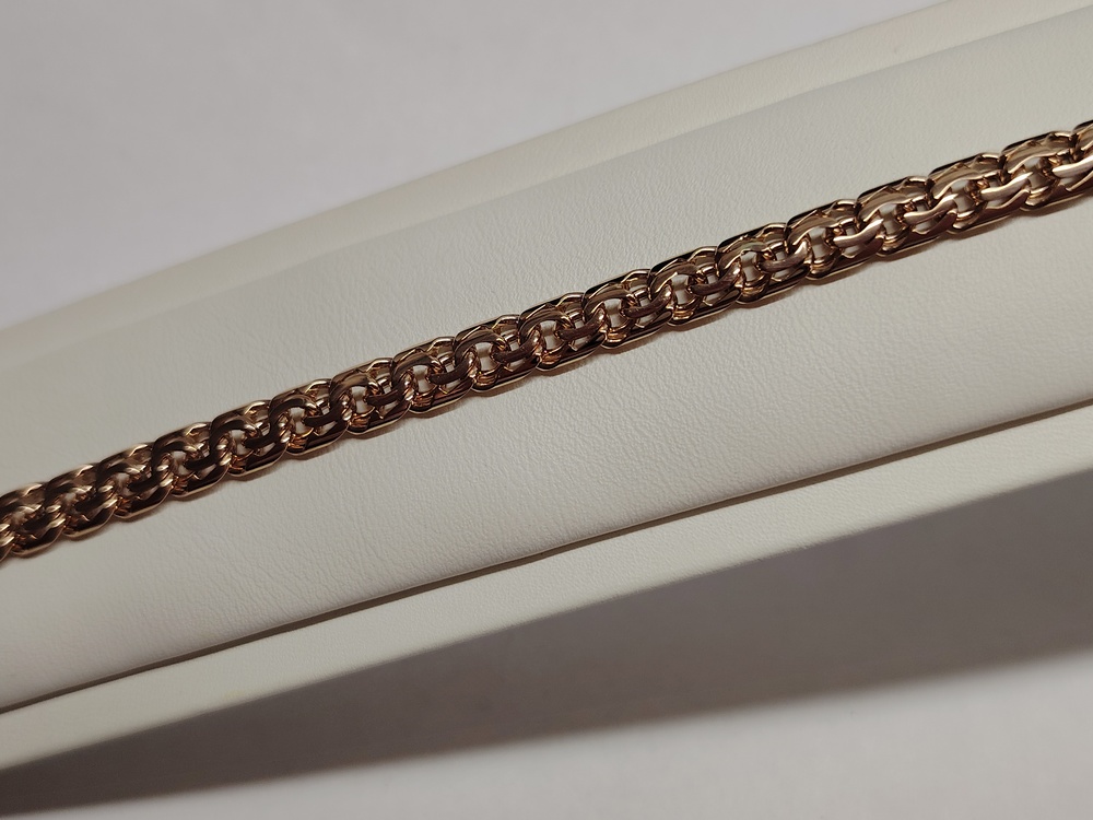 БЛБ585 БРАСЛЕТ ПОЛНОВЕСНЫЙ Бисмарк (Au 585)