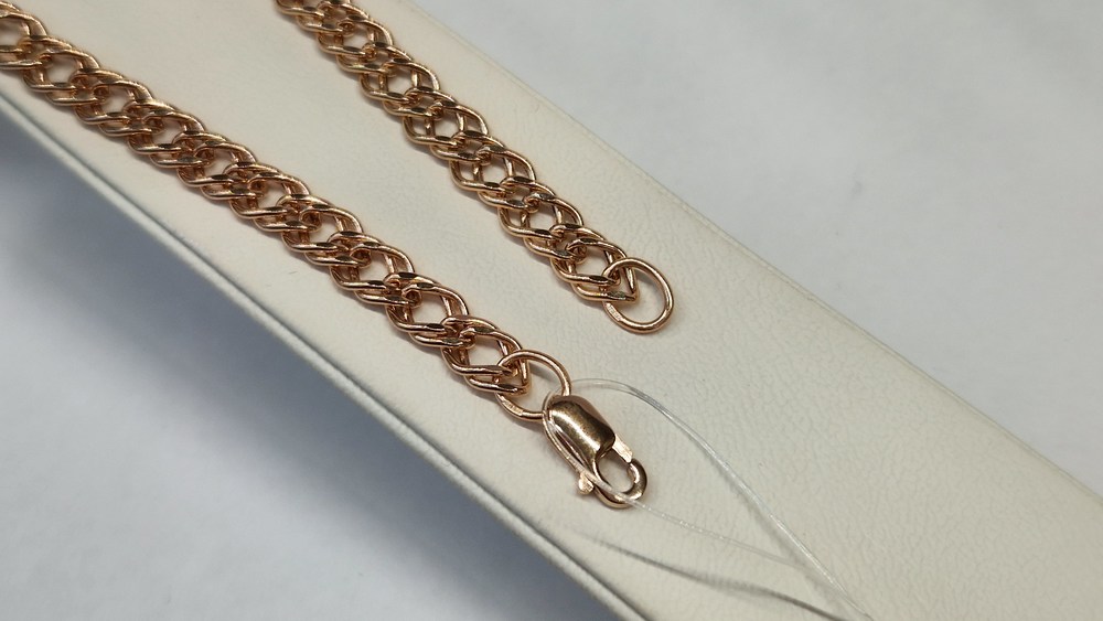 БРАСЛЕТ ПУСТОТЕЛЫЙ Ромб двойной (Au 585)