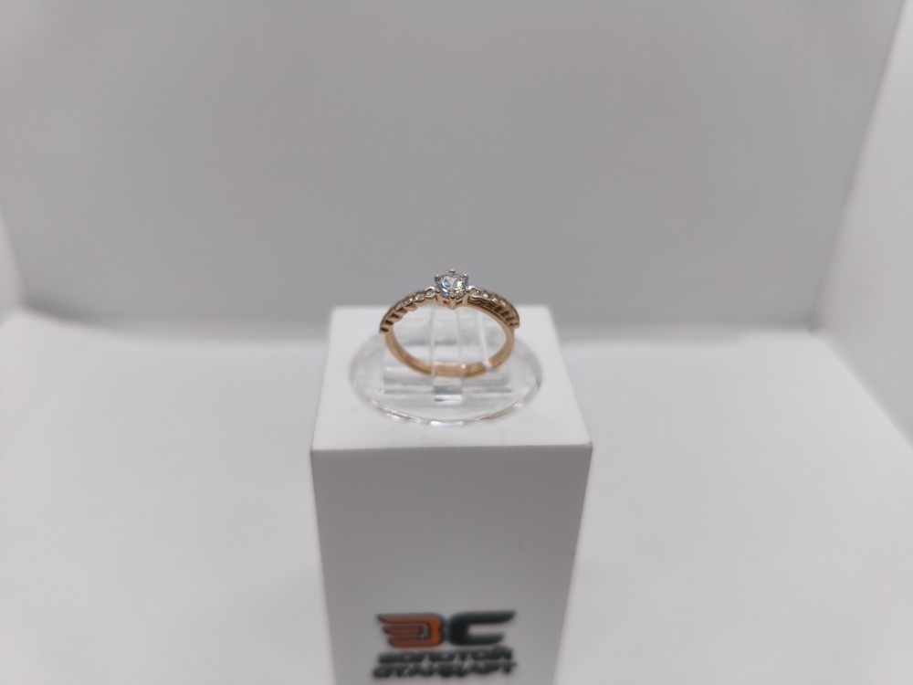 КОЛЬЦО С КАМНЯМИ (Au 585)