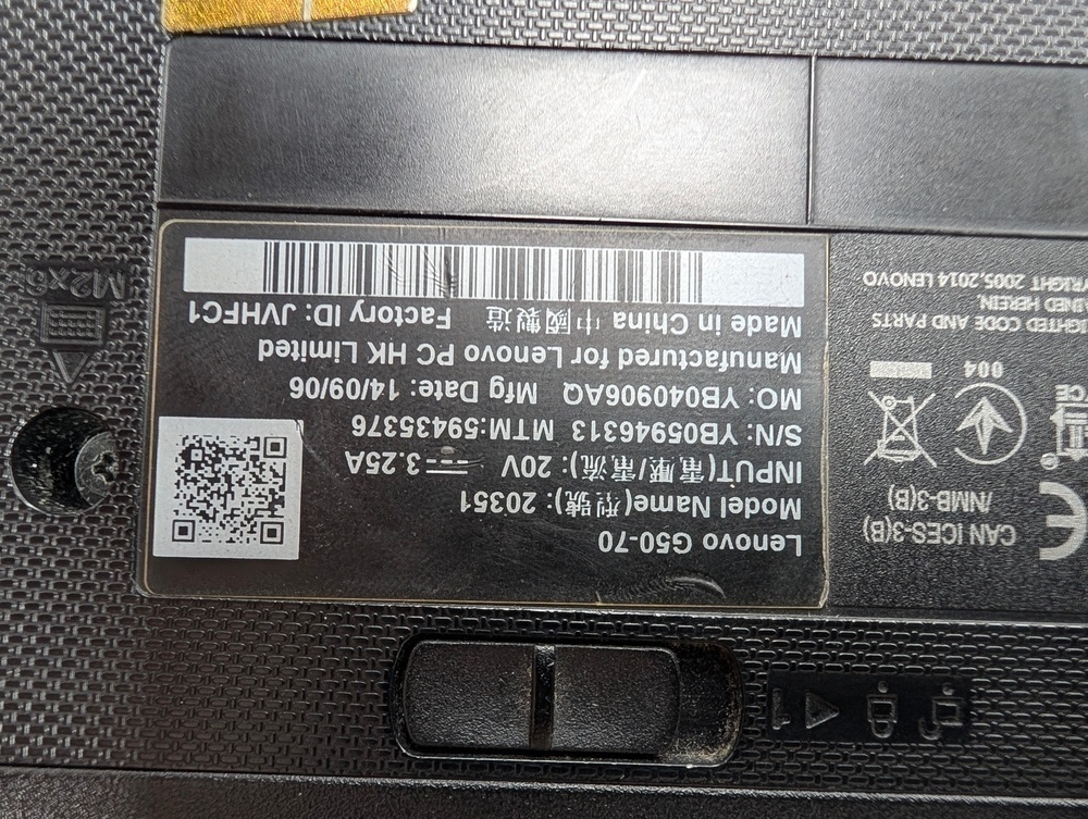 Ноутбук Lenovo z50-70; Core i7-4510U, GeForce 840M, 8 Гб, 480 Гб, Нет