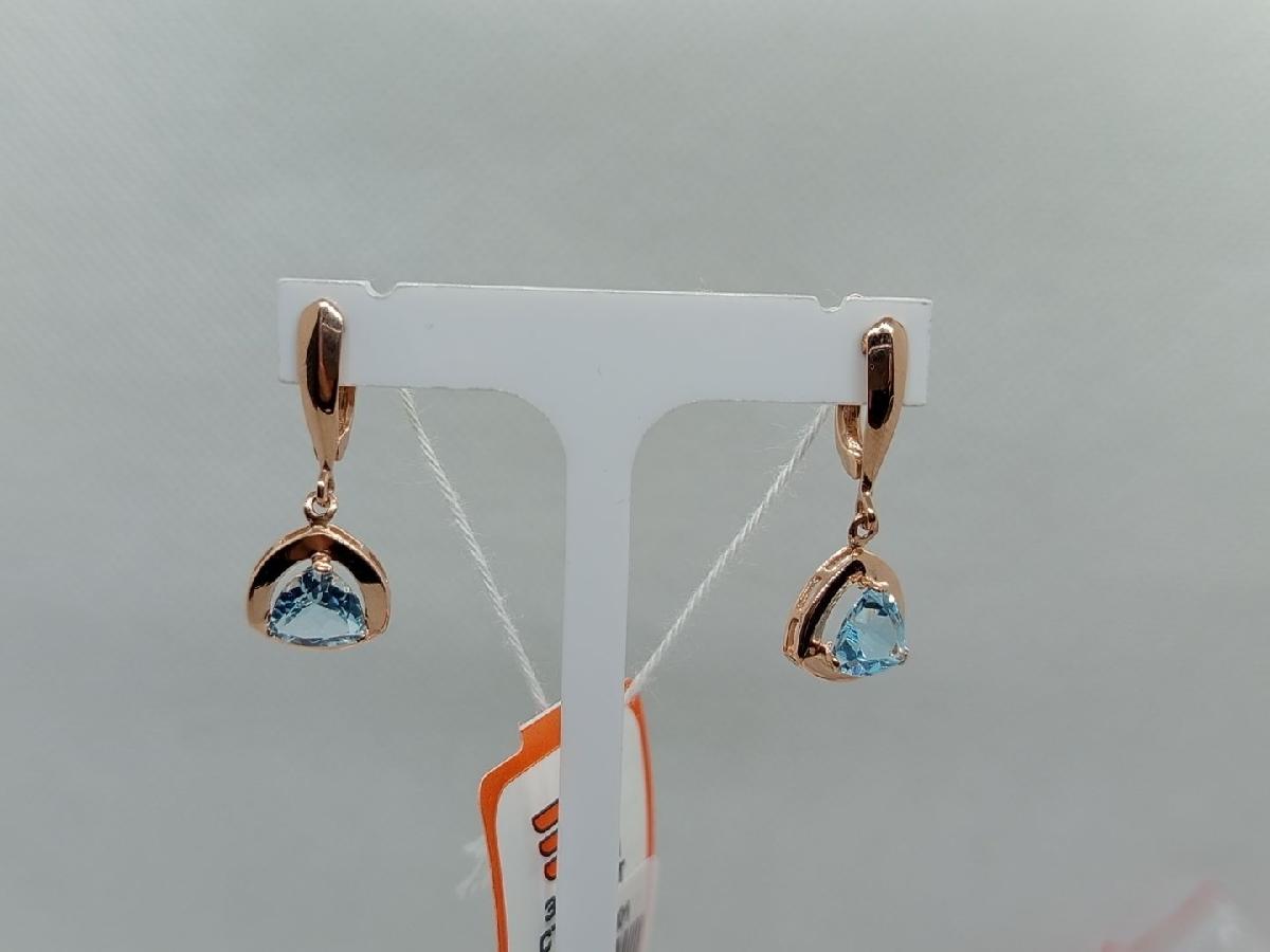 СЕРЬГИ С КАМНЕМ (Au 585)