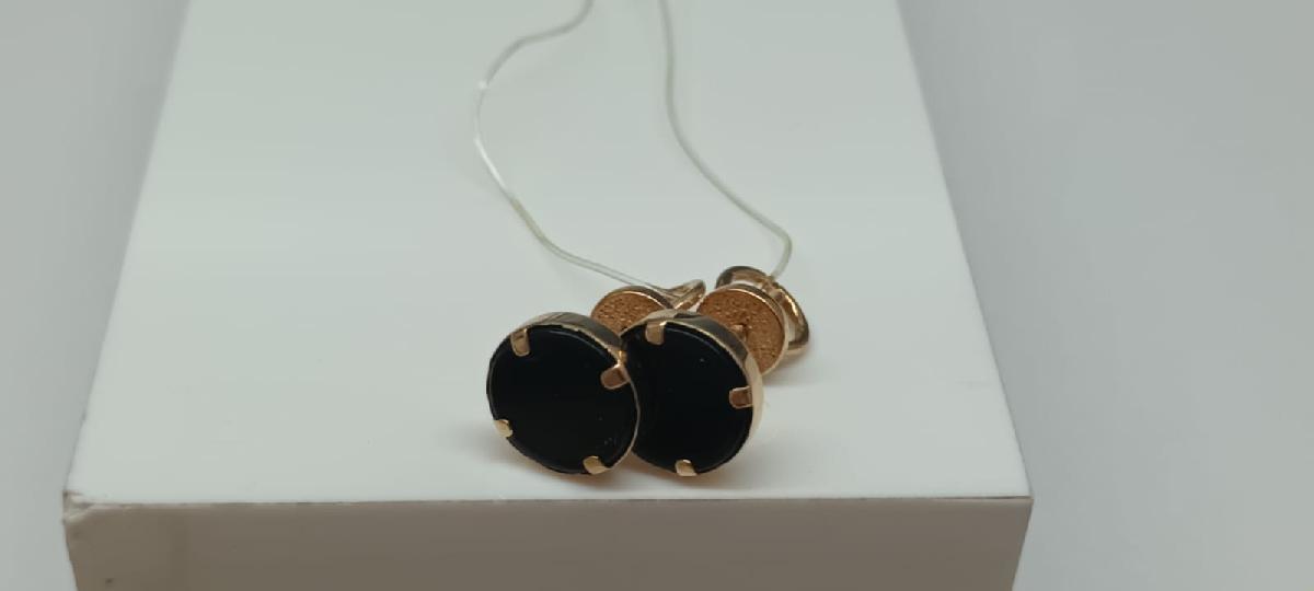 02383-8 СЕРЬГИ ПУСЕТЫ с камнем (Au 585)