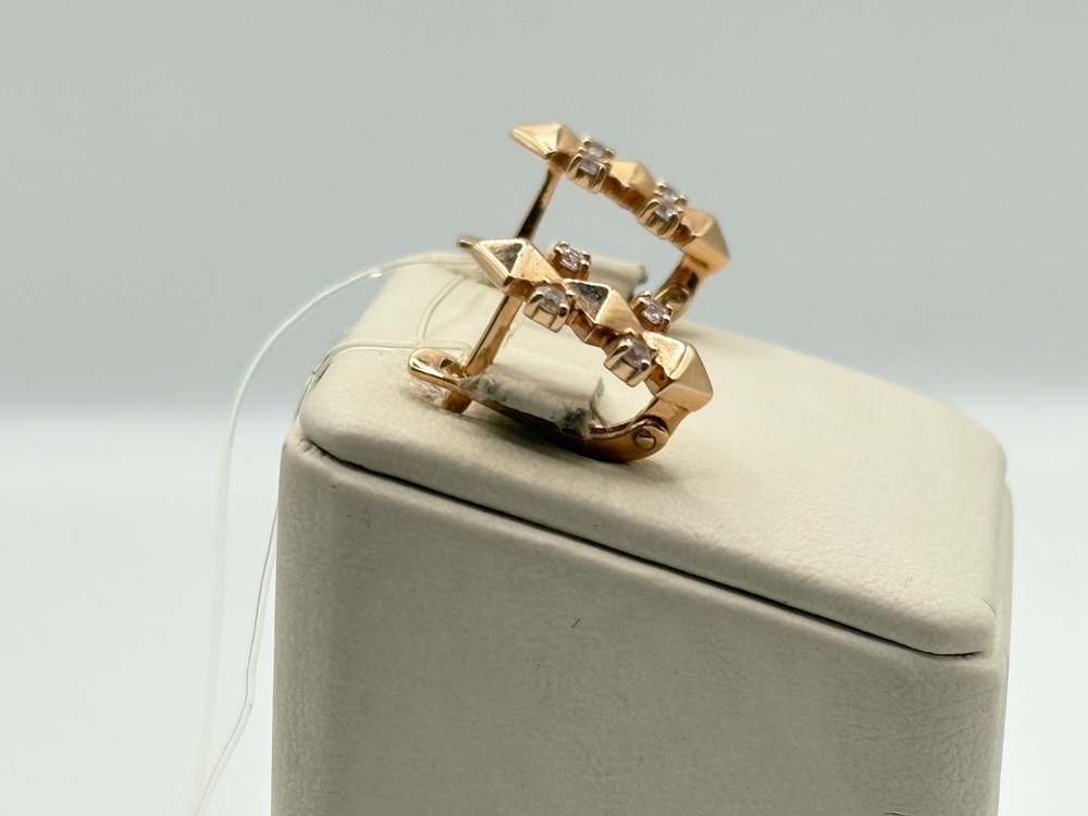 С5038 СЕРЬГИ С КАМНЯМИ (Au 585)