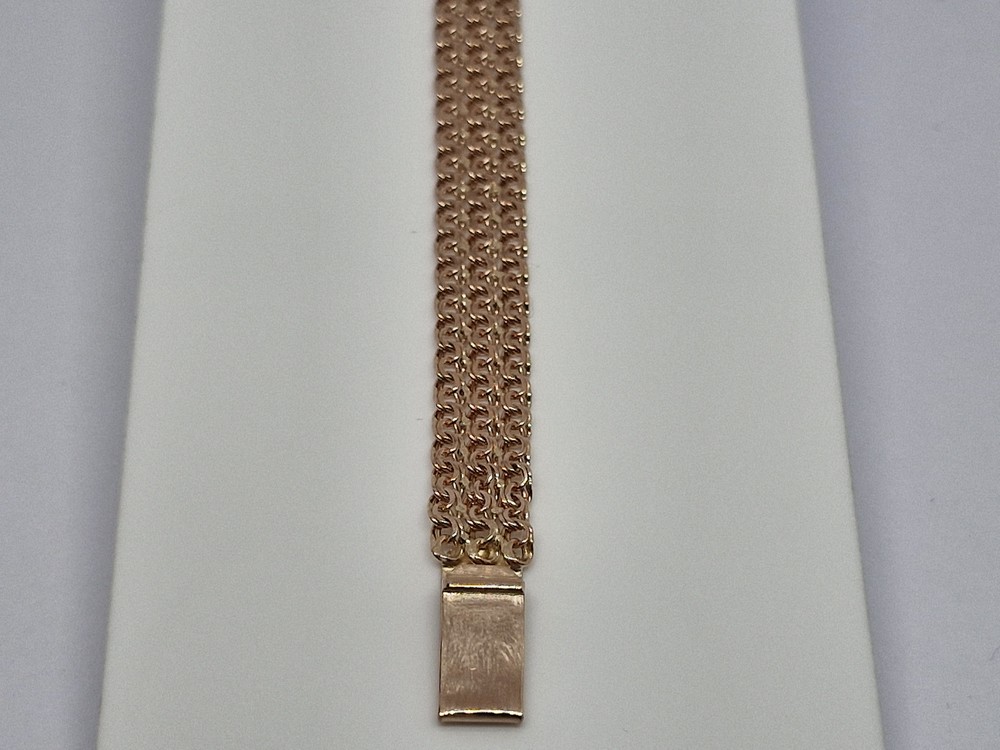 БРАСЛЕТ ПОЛНОВЕСНЫЙ Бисмарк тройной (Au 585)